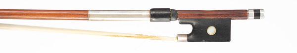 A silver-mounted violin bow by Johannes Siegfried Finkel, Switzerland, circa 1990