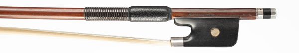 A silver-mounted cello bow by August Edwin Prager, Germany, circa 1930