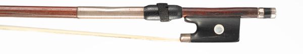 A silver-mounted violin bow, Germany, circa 1890
