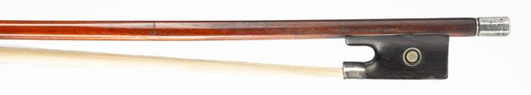 A silver-mounted violin bow, France, circa 1900