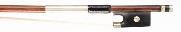 A nickel-mounted violin bow by Andre Chardon, Paris, circa 1935