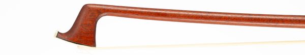 A silver-mounted viola bow, branded RS
