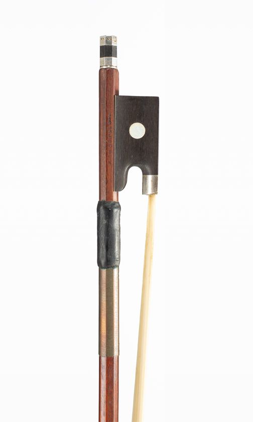 A silver-mounted violin bow, Workshop of Richard Geipel, Markneukirchen, circa 1920