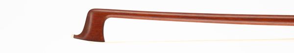 A nickel-mounted violin bow, branded W Dorfler