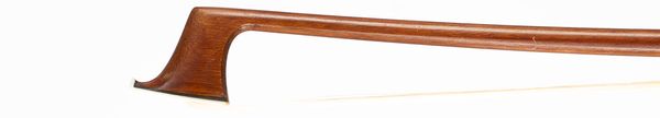 A silver-mounted violin bow, unbranded