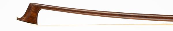 A silver-mounted violin bow, unbranded
