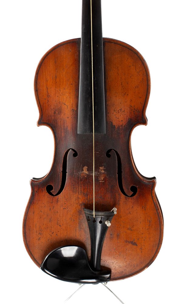 A violin, labelled Ludovicus Ricozali