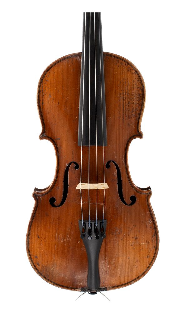 A half-sized violin, unlabelled