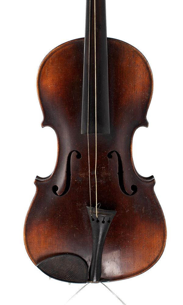 A violin, labelled Jacobus Stainer