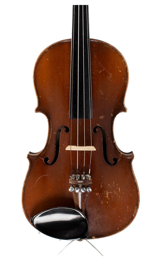 A three-quarter sized violin, unlabelled