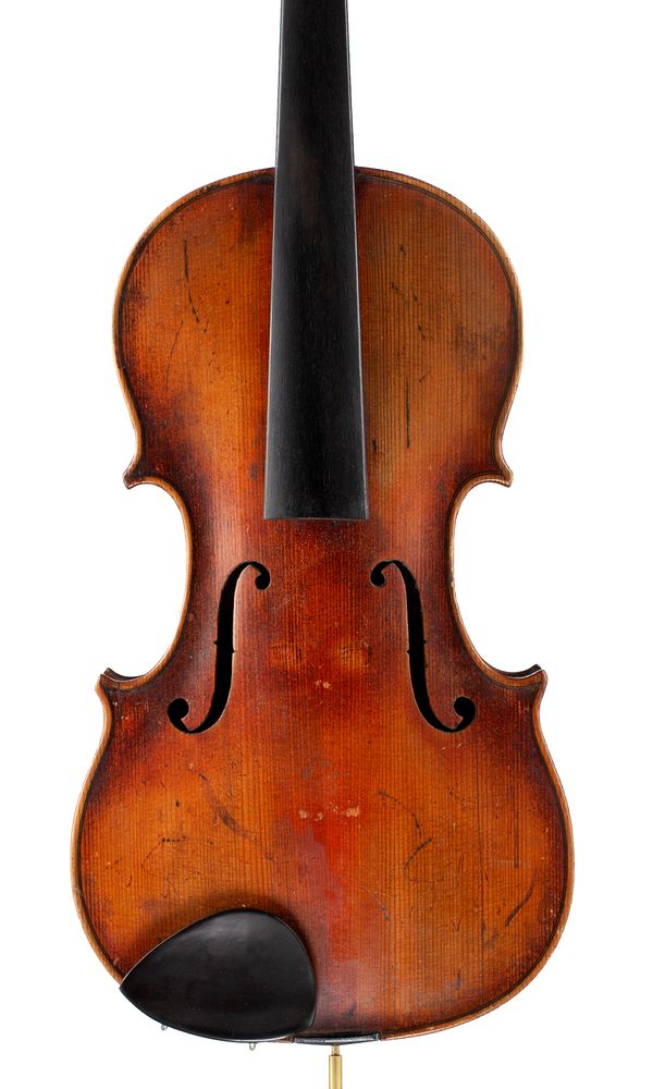 A violin, branded Duke