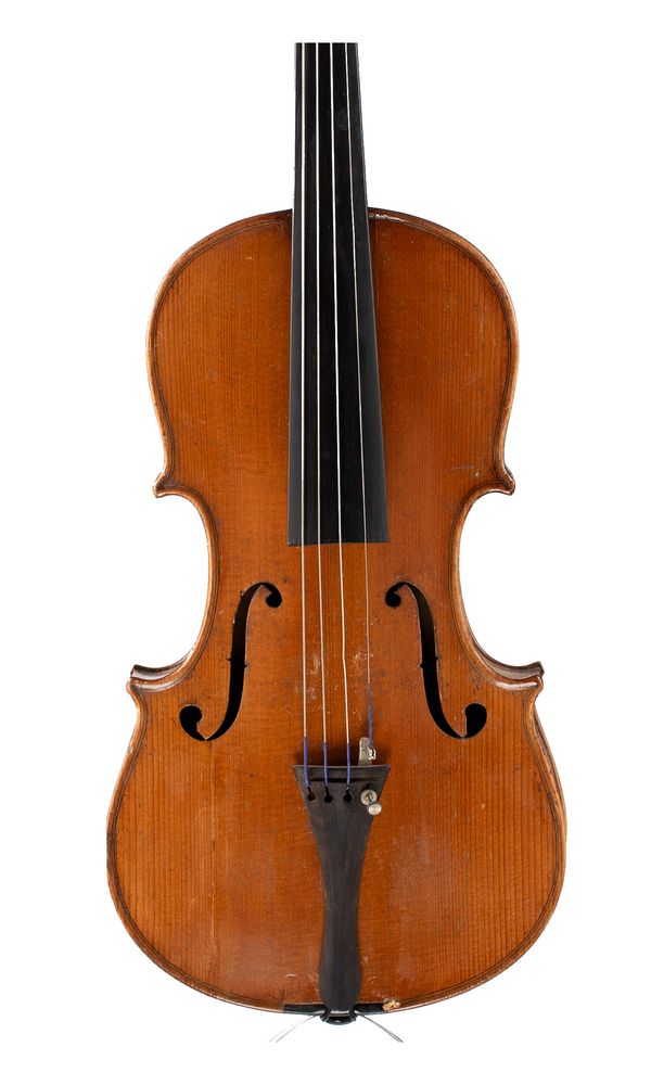 A three-quarter sized violin, unlabelled