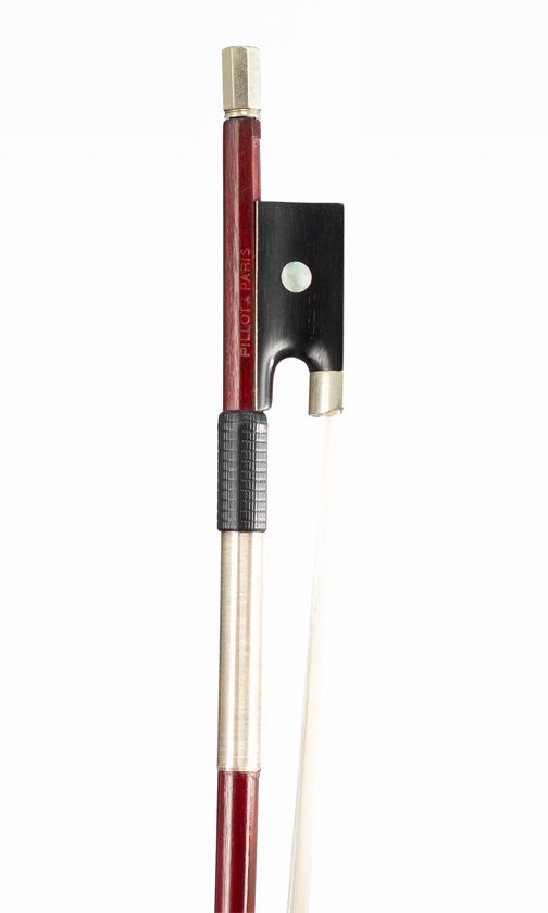 A nickel-mounted violin bow, Mirecourt, circa 1910