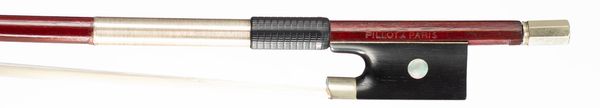 A nickel-mounted violin bow, Mirecourt, circa 1910