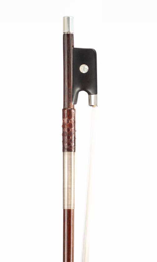 A silver-mounted violin bow, Germany, 1920
