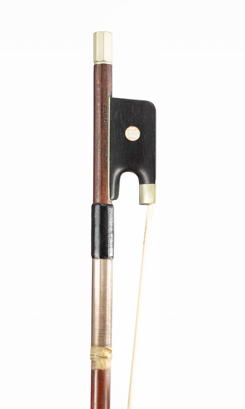A nickel-mounted cello bow, Germany, circa 1910