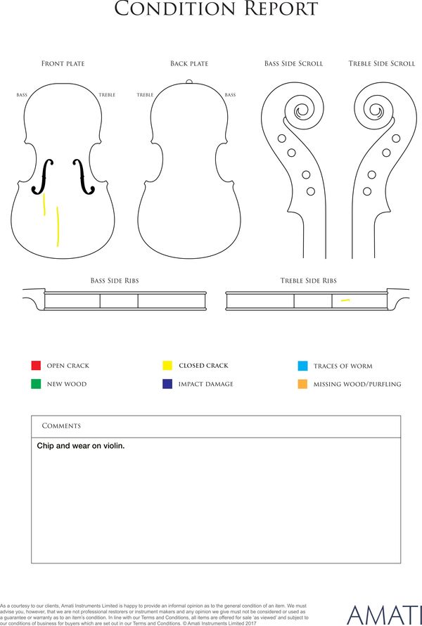 A violin, Germany, 20th Century - condition report