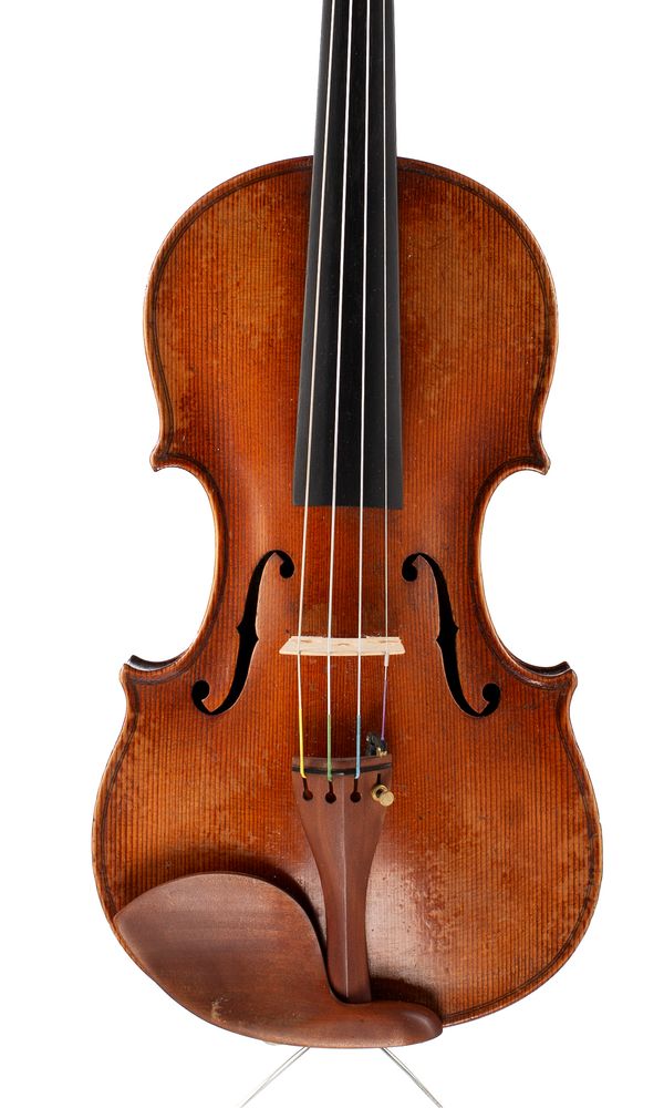 A violin labelled Carlo Bruno
