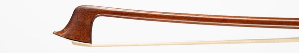 A silver-mounted violin bow, unbranded