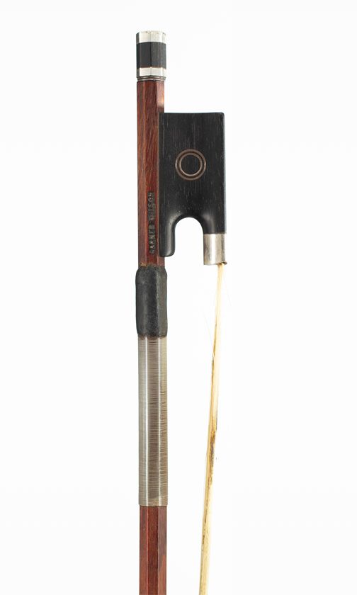 A silver-mounted viola bow by Garner Wilson