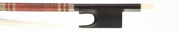 An ebony and bone-mounted classical viola bow, England