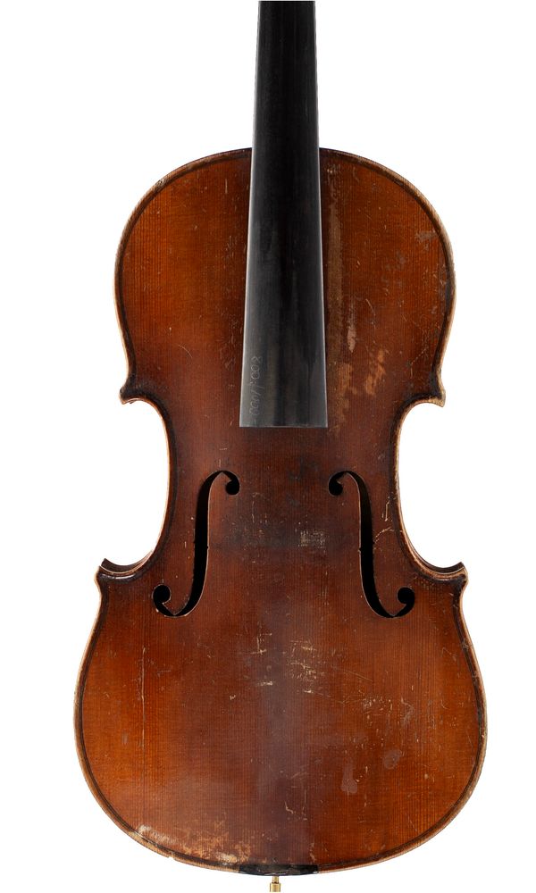 A violin, labelled Antonius Stradivarius