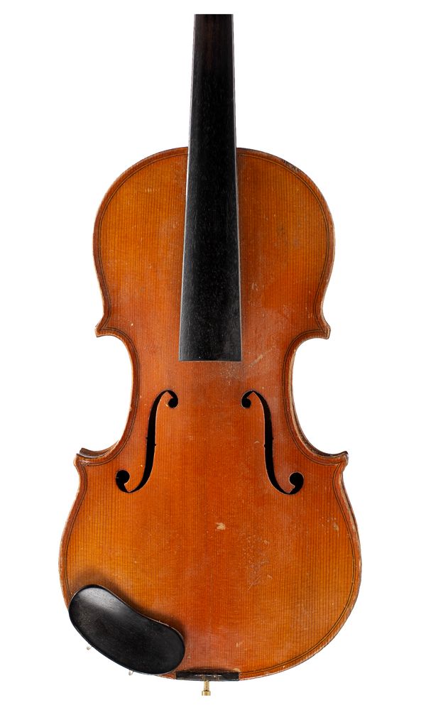 A three-quarter sized violin, unlabelled