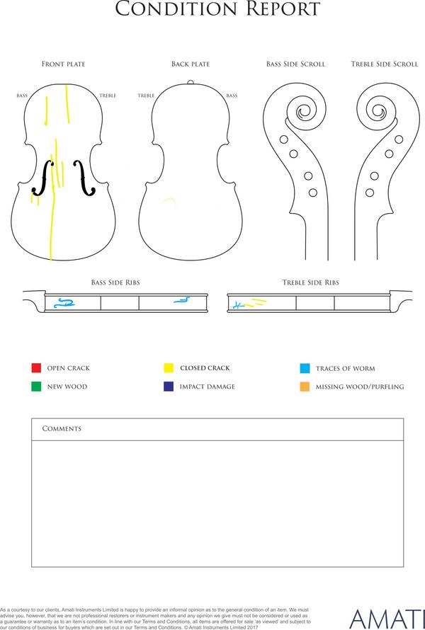 A cello by Francois Plumerel, Mirecourt, circa 1830 - condition report