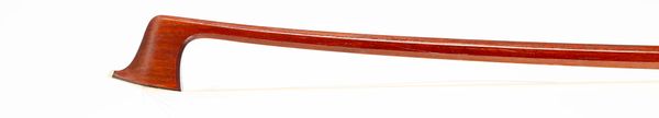 A nickel-mounted violin bow, branded Ivacson Francisc