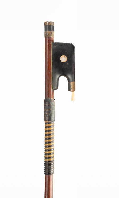 A silver-mounted cello bow, branded J. Dodd