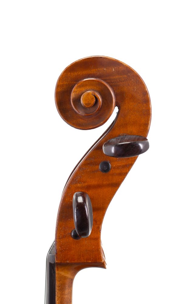 A cello, Workshop of Marc Laberte, Mirecourt, circa 1900 - scroll