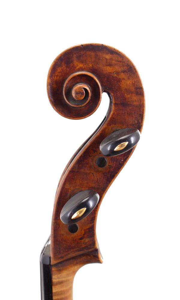 A cello, possibly Bolzano, circa 1800 - scroll