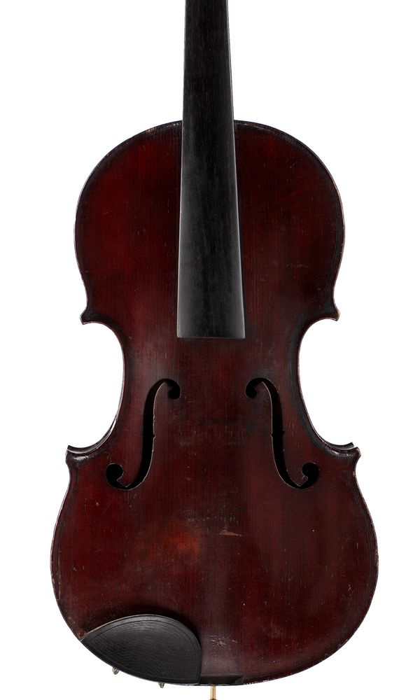 A violin, labelled Michel-Ange Garini