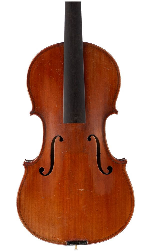 A violin, labelled Modele d'apres...