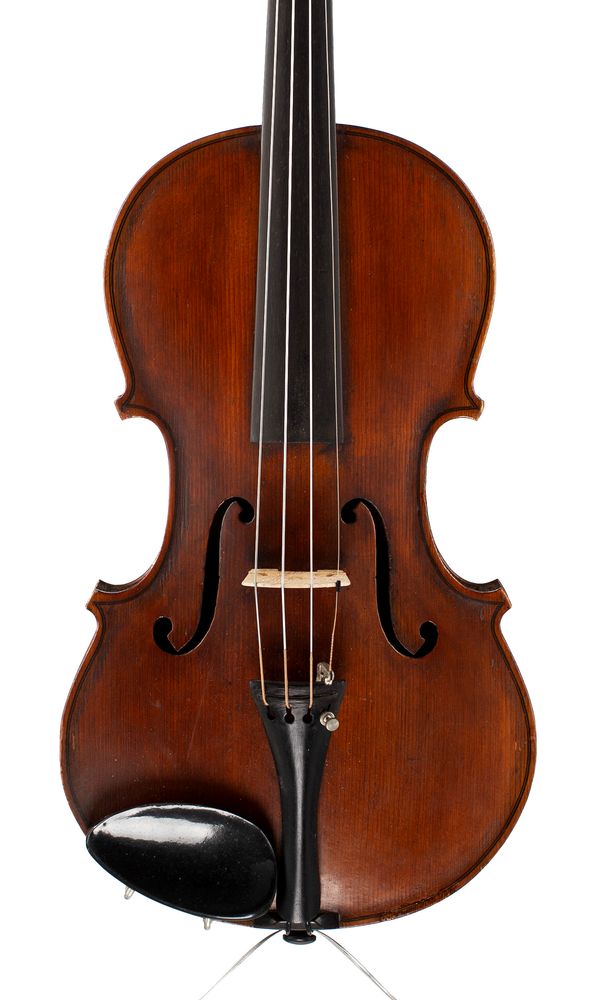 A violin, labelled B. Allen, Sheffield, 1910