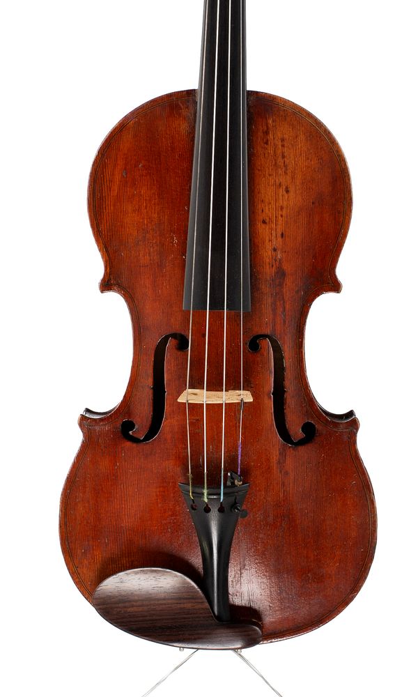 A violin, labelled Johannot Geraru