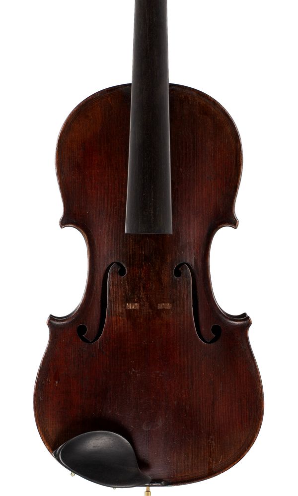 A violin, inscribed In Silvis Viva Silvi...
