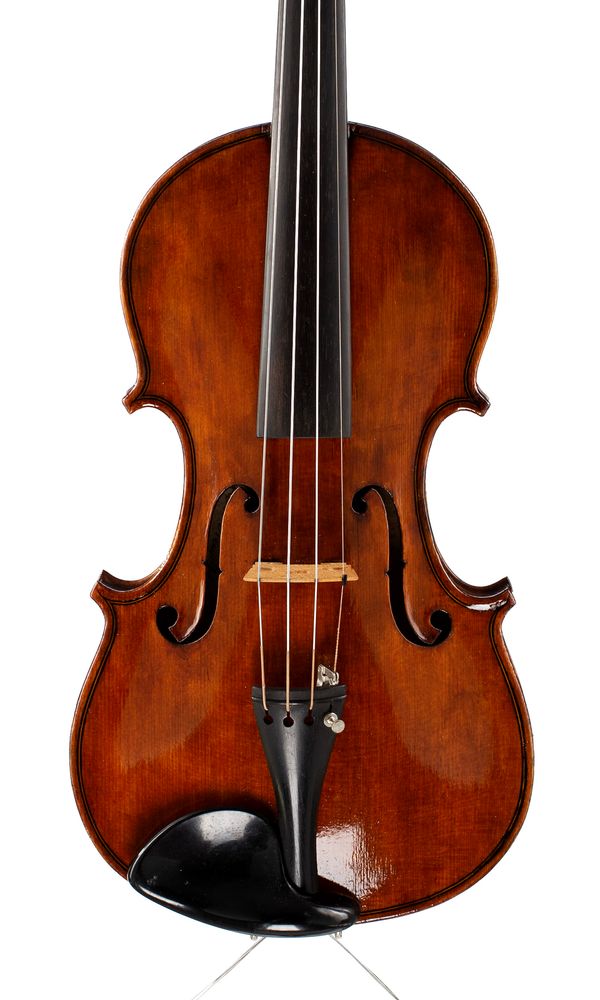 A violin, labelled Walter J. Perham, New Hav.. 1923