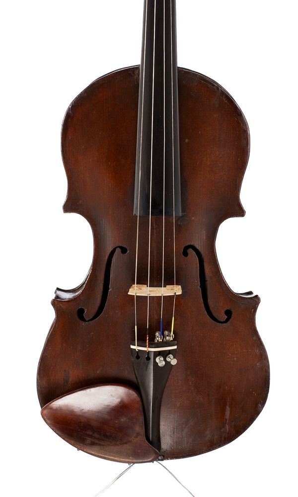 A violin, labelled T. Th*rley, Maker Failsworth ...