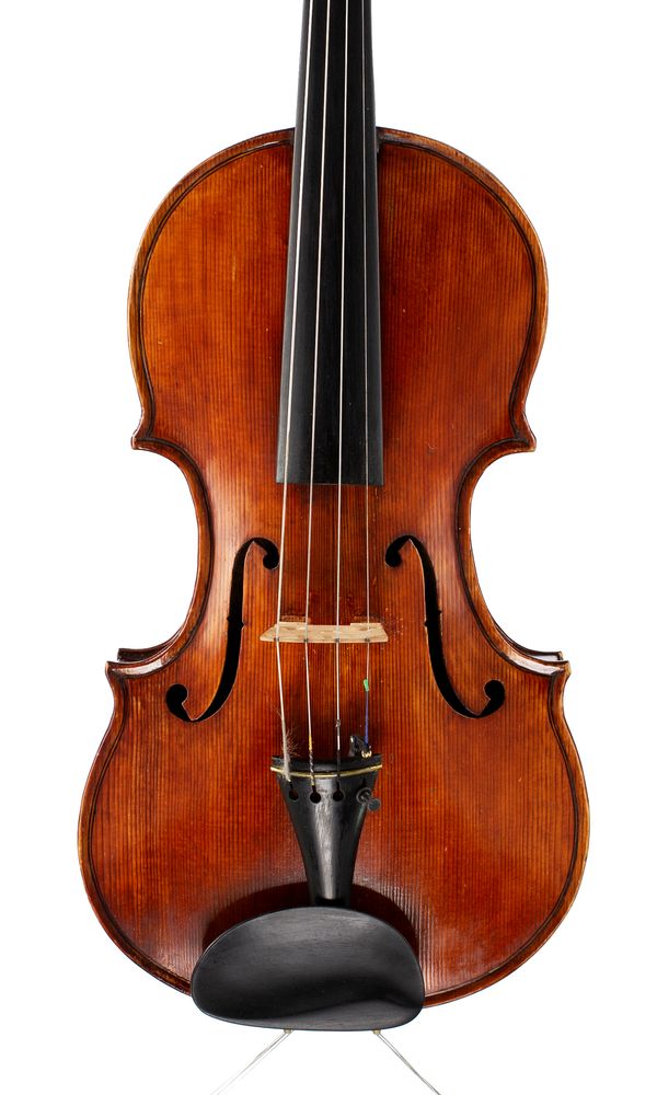 A violin, labelled C. Nicolson, Leith, 1899