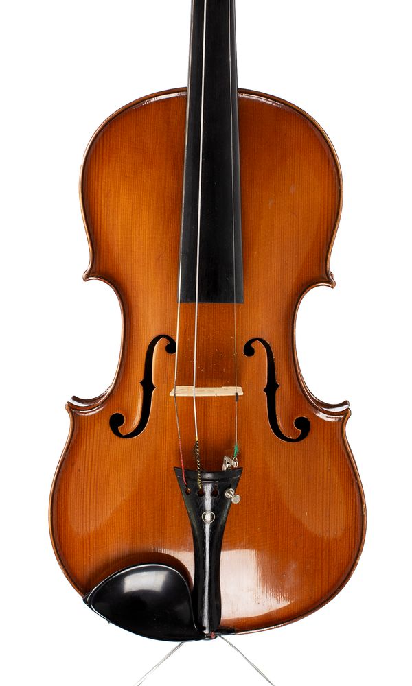 A violin, labelled Rudolph Raymond, 1914