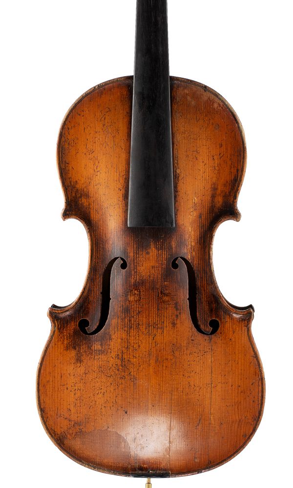 A violin, labelled Copie de Iofredus Cappa