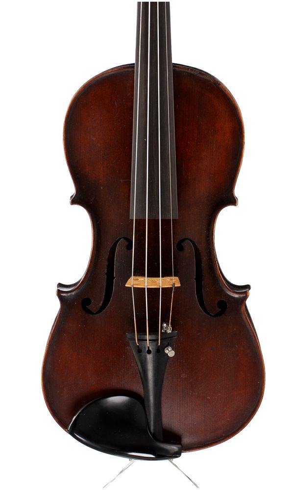 A violin, labelled Francesco Ruger, Cremona