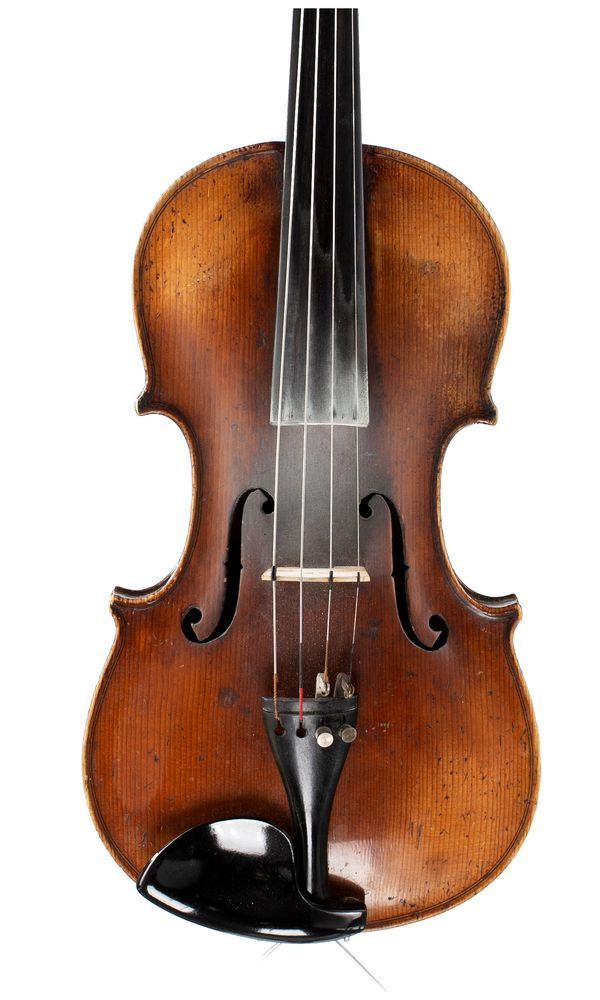 A violin, branded Stainer [at button]