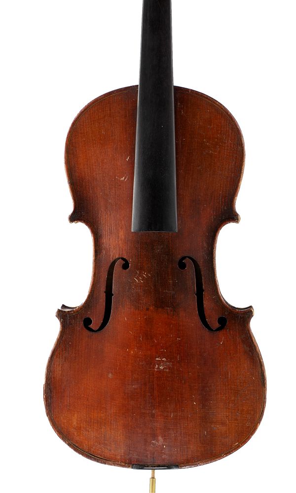 A violin, labelled Gebruder Wolff