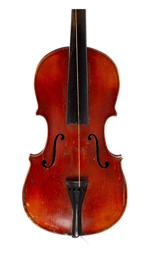 A three-quarter sized violin, unlabelled