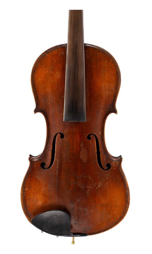 A three-quarter sized violin, labelled Carl Alexander