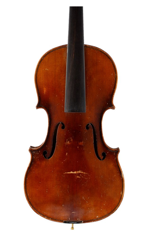 A three-quarter sized violin, unlabelled