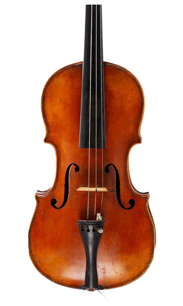 A three-quarter sized violin, labelled Antonius Stradiuarius