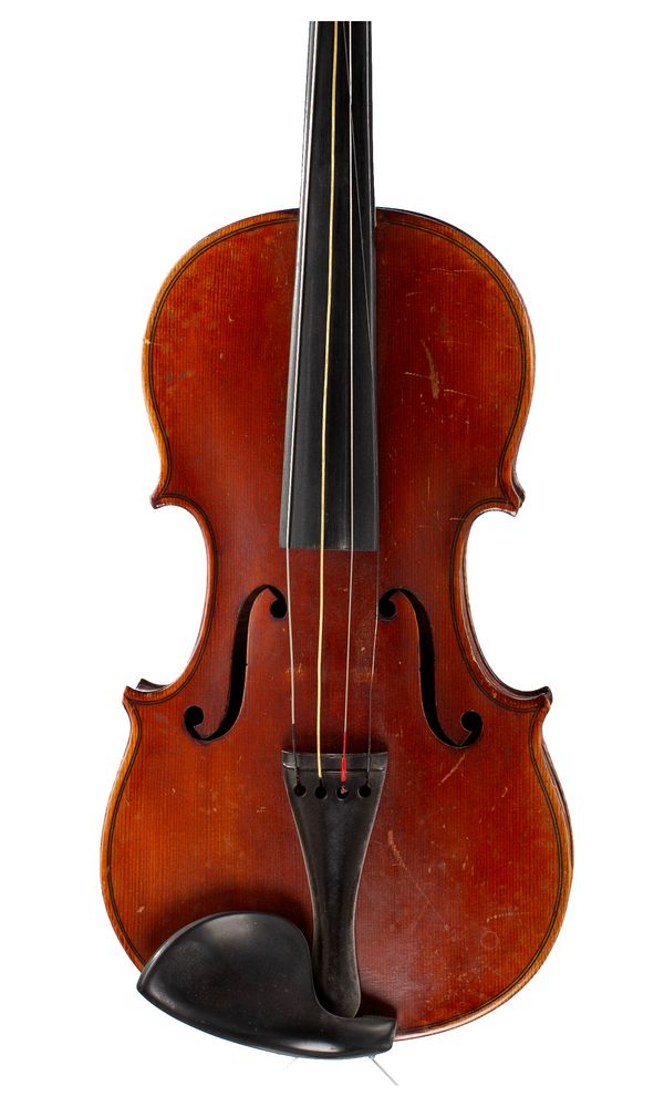 A three-quarter size violin, unlabelled